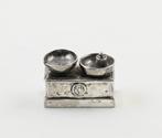 vintage miniatuur zilver weegschaal balans, Gebruikt, Zilver miniatuur, Verzenden