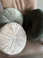 3 kussentjes nieuw , doorsnee 40 cm velours, Huis en Inrichting, Ophalen of Verzenden, Nieuw, Rond