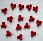 Driehoekkraal rood opaak van circa 1 cm (15 stuks), Verzenden, Nieuw, Kraal