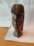 Houten Afrikaans Beeldje Vrouwenhoofd, Ophalen of Verzenden