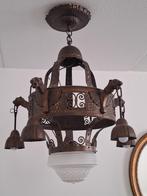 Antieke kroonluchter - lamp die hangt, Huis en Inrichting, Lampen | Kroonluchters, Ophalen, Gebruikt