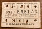 10-rittenkaart ENET Ceintuurbaan Haarlem 1899-1904, Verzenden, Gebruikt, Tram, Kaart of Prent