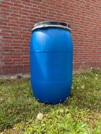 Nieuwe blauwe kunststof vaten 200 liter met deksel, 150 liter of meer, Ophalen of Verzenden, Nieuw, Kunststof
