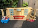 Vintage houten speelgoed winkeltje, Kinderen en Baby's, Speelgoed | Houten speelgoed, Ophalen, Zo goed als nieuw, Meubelstuk of Keukentje