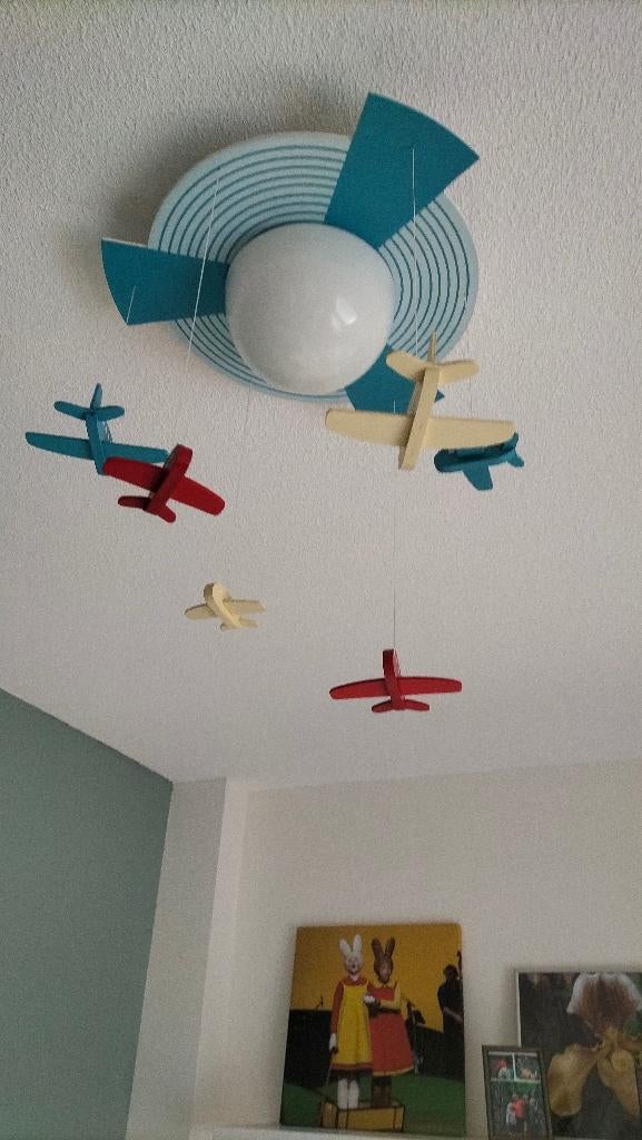 Kinderlamp, Ophalen, Zo goed als nieuw, Hout, Minder dan 50 cm