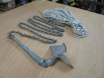 Ploeganker 5kg met 4 m ketting en 27 m lijn beschikbaar voor biedingen