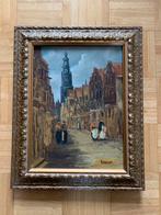 impressionistisch schilderij van Amsterdam, Antiek en Kunst, Kunst | Schilderijen | Klassiek, Verzenden