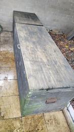 2x ECHT OUDE KISTEN , BUITEN OPBERGBOX KUSSENBOX ZITBANK, Ophalen, Gebruikt