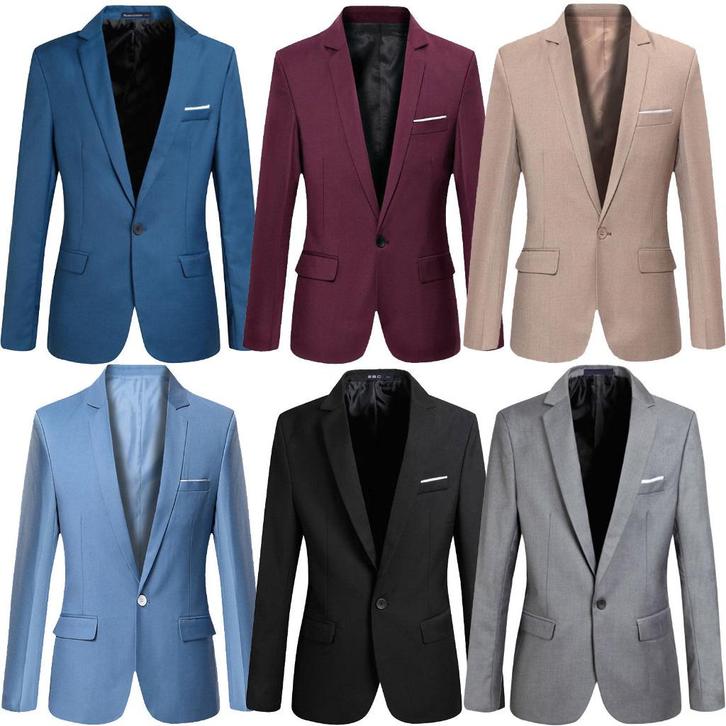 Heren blazer colbert jasje net mannen blauwe grijze zwarte, Kleding | Heren, Kostuums en Colberts, Nieuw, Overige kleuren, Verzenden
