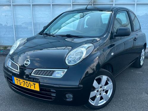 Nissan Micra 1.2 48KW ZWART AIRCO/APK-31-3-25/LMV/AUX/ELKRAM, Auto's, Nissan, Bedrijf, Te koop, Micra, ABS, Airbags, Airconditioning