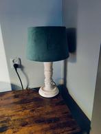 Twee Landelijke stijl Lamp + Kap Groen, Huis en Inrichting, Lampen | Lampenkappen, Groen, Rond, Ophalen of Verzenden, Zo goed als nieuw