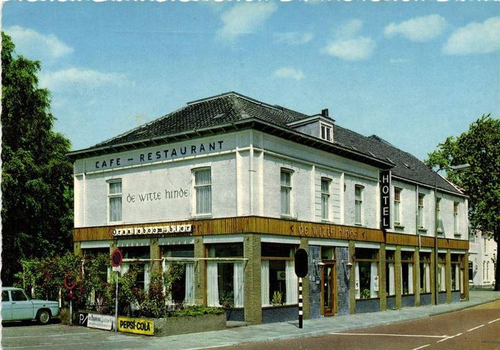 Hotel-Cafe-Restaurant De Witte Hinde, Ede - 1969 gelopen, Verzamelen, Ansichtkaarten | Nederland, Ongelopen, Noord-Brabant, Voor 1920
