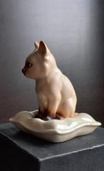Vintage keramiek Zittende Kat Siamese kat poes beeldje, Antiek en Kunst, Antiek | Keramiek en Aardewerk, Ophalen of Verzenden