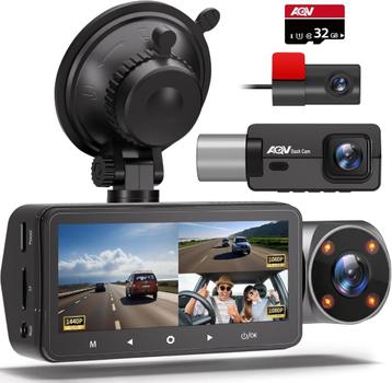 AQV ZD60 Dashcam 1440P + 1080P + 1080P beschikbaar voor biedingen
