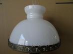 Antieke olielamp petroleumlamp opaalglas 57cm Art Nouveau, Ophalen of Verzenden