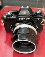 Nikon EM + micro Nikkor 1:3.5 f=55, Audio, Tv en Foto, Fotocamera's Analoog, Ophalen, Gebruikt, Spiegelreflex, Nikon