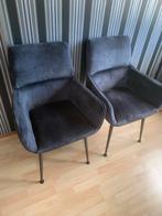 6 kuipstoelen valvet grijs, Huis en Inrichting, Stoelen, Ophalen, Zo goed als nieuw, Grijs