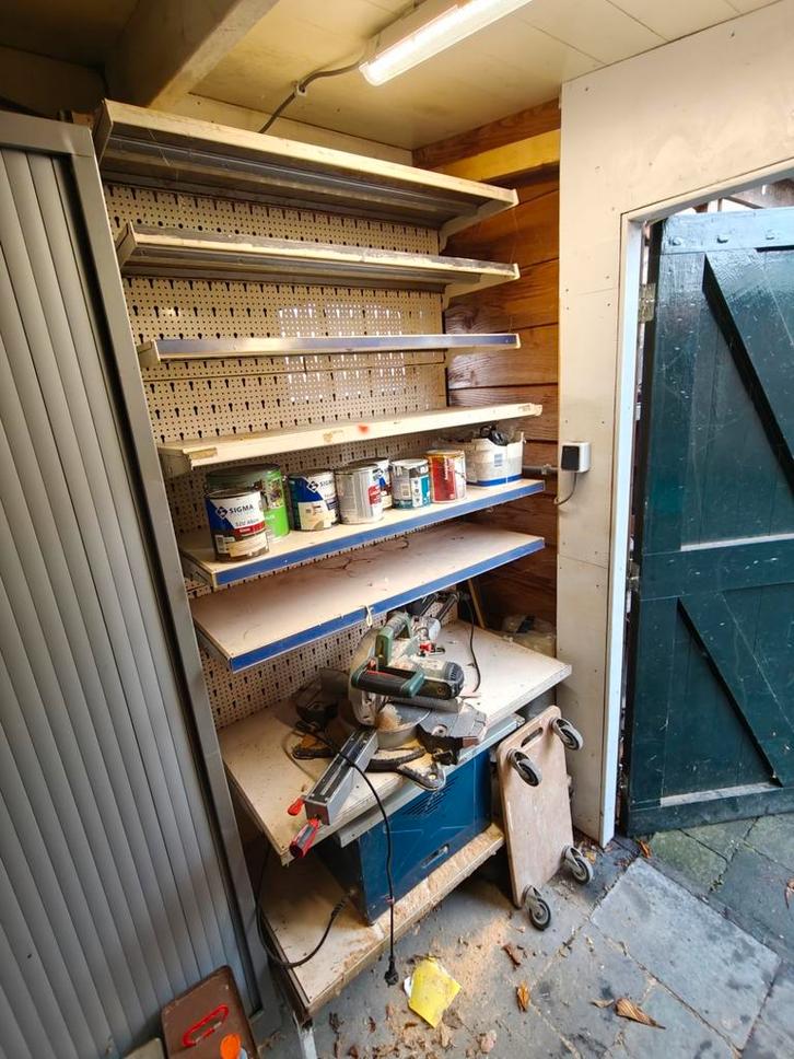 Stalen Stellingkast voor Schuur - 100x215x62cm, Doe-het-zelf en Verbouw, Gereedschap | Overige machines, Ophalen