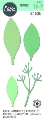 Sizzix Thinlits Die Set - 4PK Elegant Leaves, Nieuw, Ophalen of Verzenden, Natuur, Pons of Mal