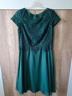 Prachtige donkergroene jurk van JJ's House - Maat L, Kleding | Dames, JJ's House, Maat 42/44 (L), Ophalen of Verzenden, Zo goed als nieuw