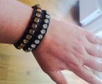 Swarovski Armbanden Leer Kristal 17cm, Sieraden, Tassen en Uiterlijk, Armbanden, Met strass, Zwart, Leer, Ophalen of Verzenden