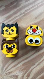 Retro duplo dieren gezichten baby duplo, Lego Primo, Gebruikt, Ophalen of Verzenden, Losse stenen