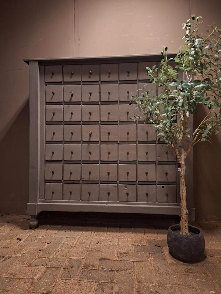 oude schoolkast apothekerskast ladekast, Huis en Inrichting, Kasten | Ladekasten, Zo goed als nieuw, 25 tot 50 cm, 5 laden of meer
