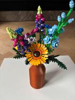 Bronzen ribbel 3D vaas (o.a. voor LEGO bloemen), Huis en Inrichting, Overige materialen, Zwart, Ophalen of Verzenden, Zo goed als nieuw