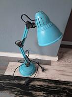Turquoise Schaarlamp Bureaulamp perfecte staat, Ophalen, 100 tot 150 cm, Zo goed als nieuw, Metaal