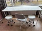 Lagkapten bureau 100x60 met poten wit ikea, Huis en Inrichting, Ophalen, Gebruikt
