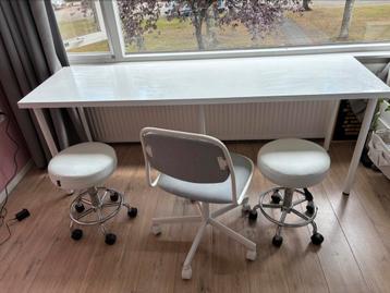 Lagkapten bureau 100x60 met poten wit ikea beschikbaar voor biedingen