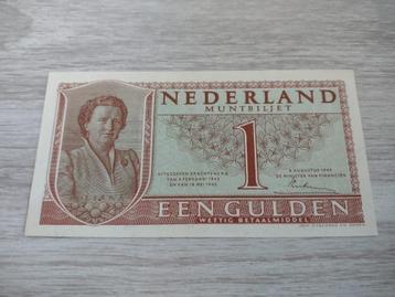 UNC biljet 1 gulden 1949, muntbiljet Juliana beschikbaar voor biedingen