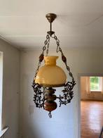 Vintage lamp, kroonluchter eetkamertafel lamp, Gebruikt, Ophalen, Glas