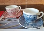 Engelse Espressokopjes, 2 Mokkakopjes, Antiek en Kunst, Ophalen of Verzenden