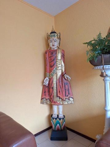 Antieke Houten Boedah 2.03 Hoog..Eye Catcher  beschikbaar voor biedingen