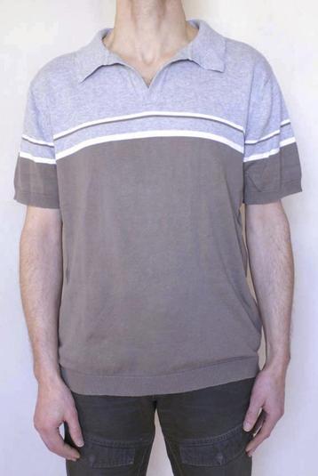 Casual beige-grijs herenpoloshirt - maat 52/54 (L) beschikbaar voor biedingen