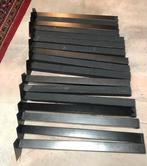 24x Meubelpoot /tuin prieel - vierkant staal - zwartgrijs, Ophalen, Gebruikt, Tuinpaviljoen