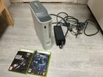 Xbox 360 Console + Voeding + AV-kabel + 2 Games, Spelcomputers en Games, Spelcomputers | Xbox 360, Ophalen of Verzenden, Zo goed als nieuw