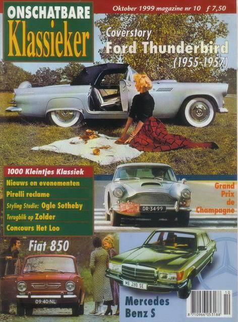 OK 10 1999 : Ford Thunderbird - Fiat 850 - Mercedes S W116, Boeken, Auto's | Folders en Tijdschriften, Gelezen, Algemeen, Ophalen of Verzenden