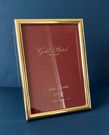 Vintage fotolijstje Jyden Quality - Gold plated 24 carat