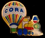 Cora ballonpin met trein, Verzamelen, Verzenden, Transport, Button