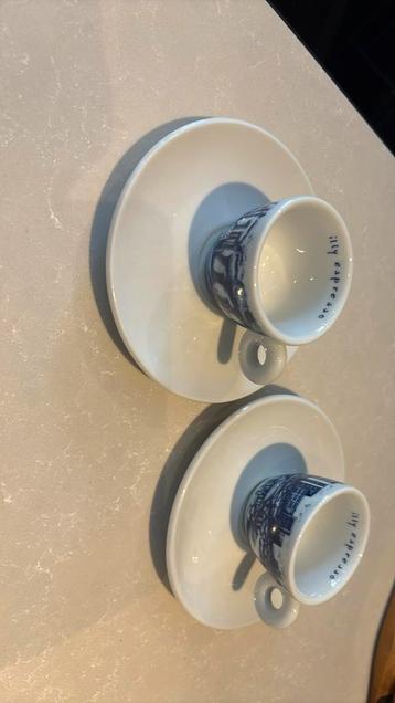 illy espresso kop en schotel 2x Blue factory beschikbaar voor biedingen