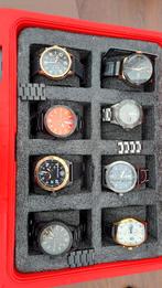 Koffer waterdicht met verschillende horloges, Sieraden, Tassen en Uiterlijk, Horloges | Heren, Ophalen of Verzenden