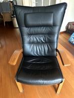 farstrup fauteuil Leer Zwart, Huis en Inrichting, Fauteuils, Ophalen, Zo goed als nieuw, Hout, 50 tot 75 cm