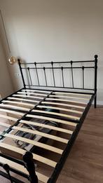 King Size Bed Bern (180x200) + Hyllestad matras, Ophalen, Gebruikt, Zwart, Tweepersoons