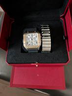 Cartier santos chronograph xl 43.3 mm goud staal 2022, Sieraden, Tassen en Uiterlijk, Horloges | Heren, Overige merken, Goud, Ophalen of Verzenden