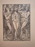 Houtsnede: Christus Klaagzang, Ophalen of Verzenden