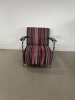 1x Leolux Scylla Fauteuil Laag Roze/Wit/Bruin/ Stof, Huis en Inrichting, Fauteuils, Niet ingevuld, Niet ingevuld, 75 tot 100 cm