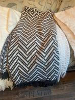 1nieuwe dikke plaid antraciet/wolwit, Huis en Inrichting, Ophalen of Verzenden, Nieuw