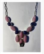 Edelsteen ketting Andes Opaal, lapis lazuli verzilverd 48 cm, Sieraden, Tassen en Uiterlijk, Edelstenen, Nieuw, Ophalen of Verzenden